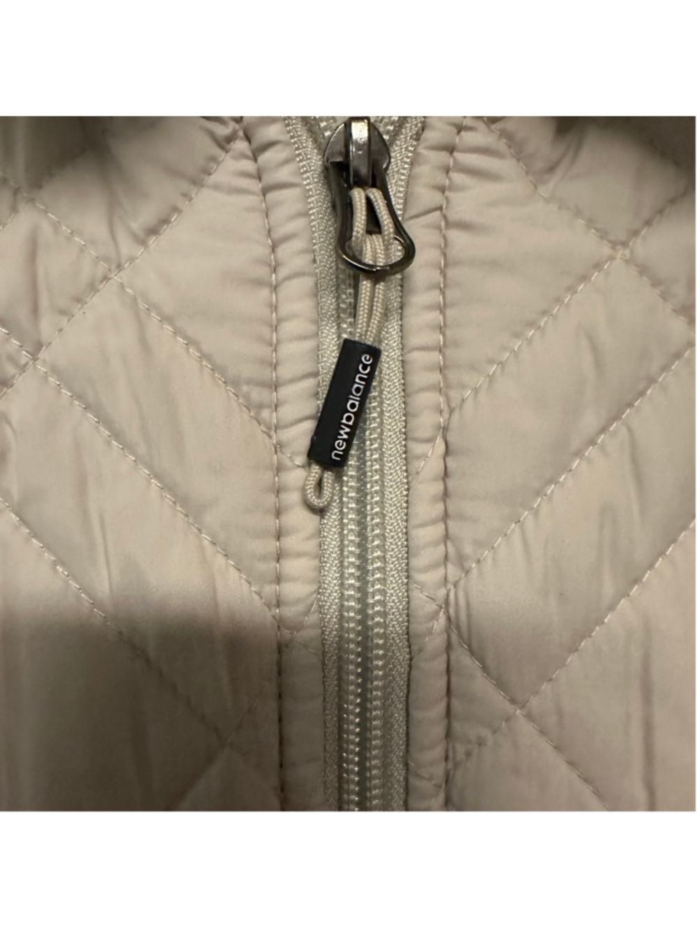 New Balance women’s Beige Quilted Fleece jacket 2XL full zip with zip pockets - Picture 5 of 8